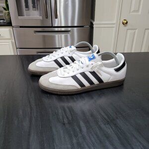 Adidas Samba OG Mens Size 8.5 US White Gum Leather Shoes Sneakers B75806